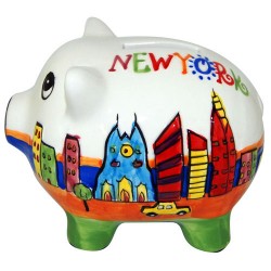 NYC Skyline Children Ceramic Piggy Bank