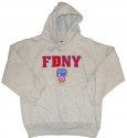 FDNY Embroidered Ash Hooded Sweatshirt