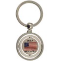 USA Flag Double Spinning Keyring