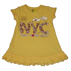 NYC Floral Yellow Infant Mini Dress