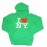 I Love NY Green Hooded Sweatshirt