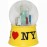 I Love NY Yellow 45mm Snowglobe