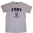 FDNY Full Chest Ash / Navy Tee