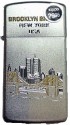 Brooklyn Bridge NYC Slim Satin Chrome Zippo