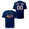 St Louis Cardinals Personalized Navy Adult T-Shirt