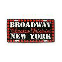Broadway Lights NY License Plate