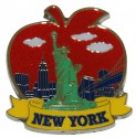 NYC Big Apple Glitter Metal Magnet