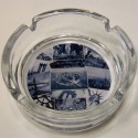 NYC Postcard Collage Glass Ashtray