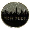 NYC "Grey Skyline" Glitter Metal Magnet