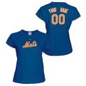 NY Mets Personalized Ladies Royal Blue T-Shirt