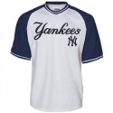 Yankees Mesh Pullover V-neck Jersey - White