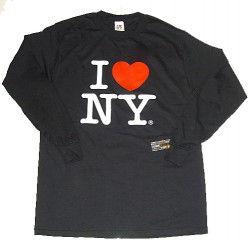 I Love NY Long Sleeve Shirt in Black