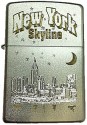 NY Night Skyline Satin Chrome Zippo