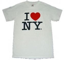 White I Love NY Tee Shirt