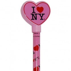 I Love NY Pink Heart Pencil Topper