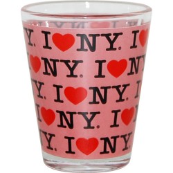 I Love NY "Repeat" Pink Shot Glass