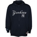 Yankees Adult Full-Zip Navy Hooded Sweatshirt
