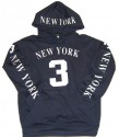 New York "3 Series" Navy Hooded Sweatshirt