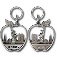 Let someone know that they're #1 with this "#1 Friend Apple Zipper Pull." If they're #1 in the big apple, that puts them pretty high for #1 in the world! The zipper pull measures 1" x 1 1/2".