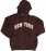 New York Brown / Pink Zipper Hoodie
