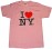 Pink I Love NY Tee Shirt