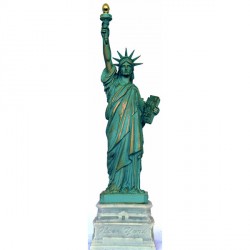 8 3/4 Inch Statue of Liberty w/ Half Base