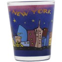 NYC Skyline Purple Shot Glass