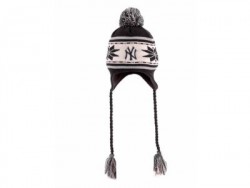 NY Yankees Striped Snowflake Knit Hat
