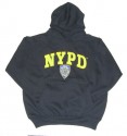 NYPD Embroidered Navy Hooded Sweatshirt