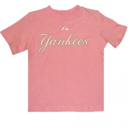 Yankees Pink Wordmark Toddler Tee