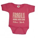 NYC "Fragile" Pink Onesie