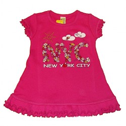 NYC Floral Fuschia Infant Mini Dress