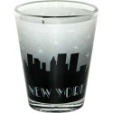 Grey Skyline Handpainted Design Clear Shotglass