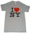 Grey I Love NY Tee Shirt alt