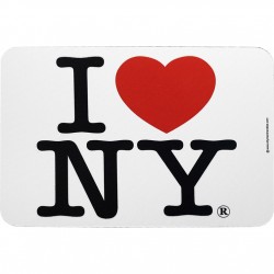 I Love NY White Mouse Pad