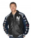Yankees "World Series Champions" Full Zip Leather Jacket-Front