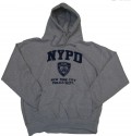 NYPD Full Chest Ash Hooded Sweatshirt