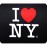 I Love NY Black Mouse Pad