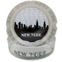 NYC "Grey Skyline" Frosted Glass Ashtray