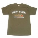 NYC Big Apple Est Green Adult Tee Shirt