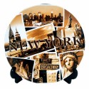 NYC "Sepia Photos" Ceramic Plate