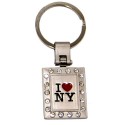I Love NY Multi Diamond Keychain