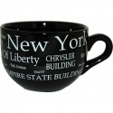 NYC "White Letters" Soup Mug