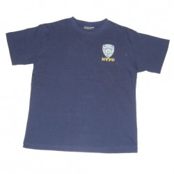 NYPD Embroidered Patch Navy Kids Tee