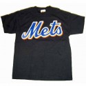Mets Wordmark Black Youth Tee