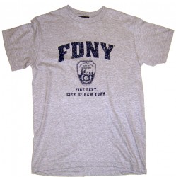 FDNY Distressed Ash / Navy Tee
