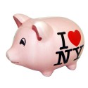 I Love NY Small Pink Ceramic Piggy Bank