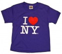 I Love NY "Classic" Purple Kids Tee size XS