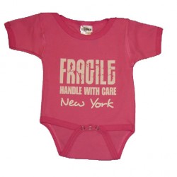 NYC "Fragile" Pink Onesie