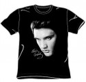Elvis Butter Face Black Adult T-Shirt